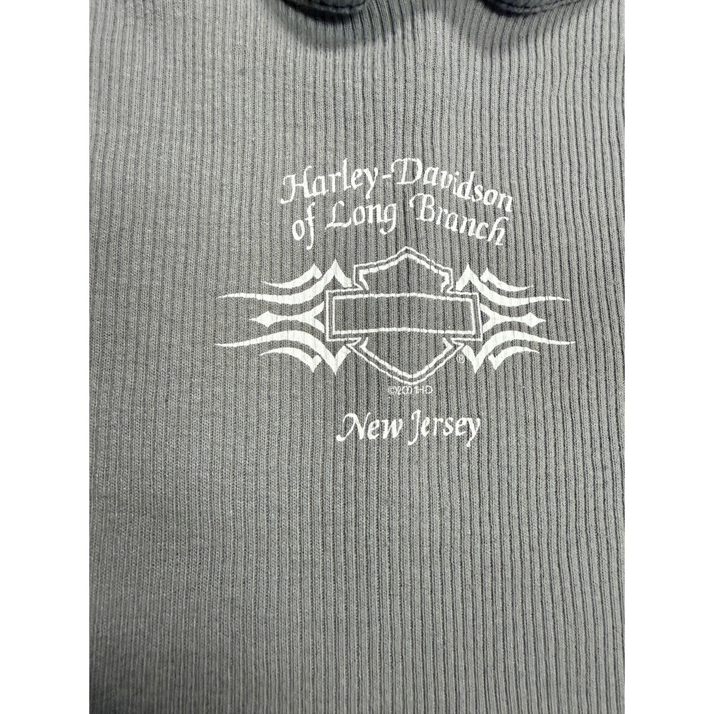 Harley-Davidson Womens Top Bundle Grey Ribbed Tee Tank Lot of 2 Shirts - BW - Picture 9 of 9